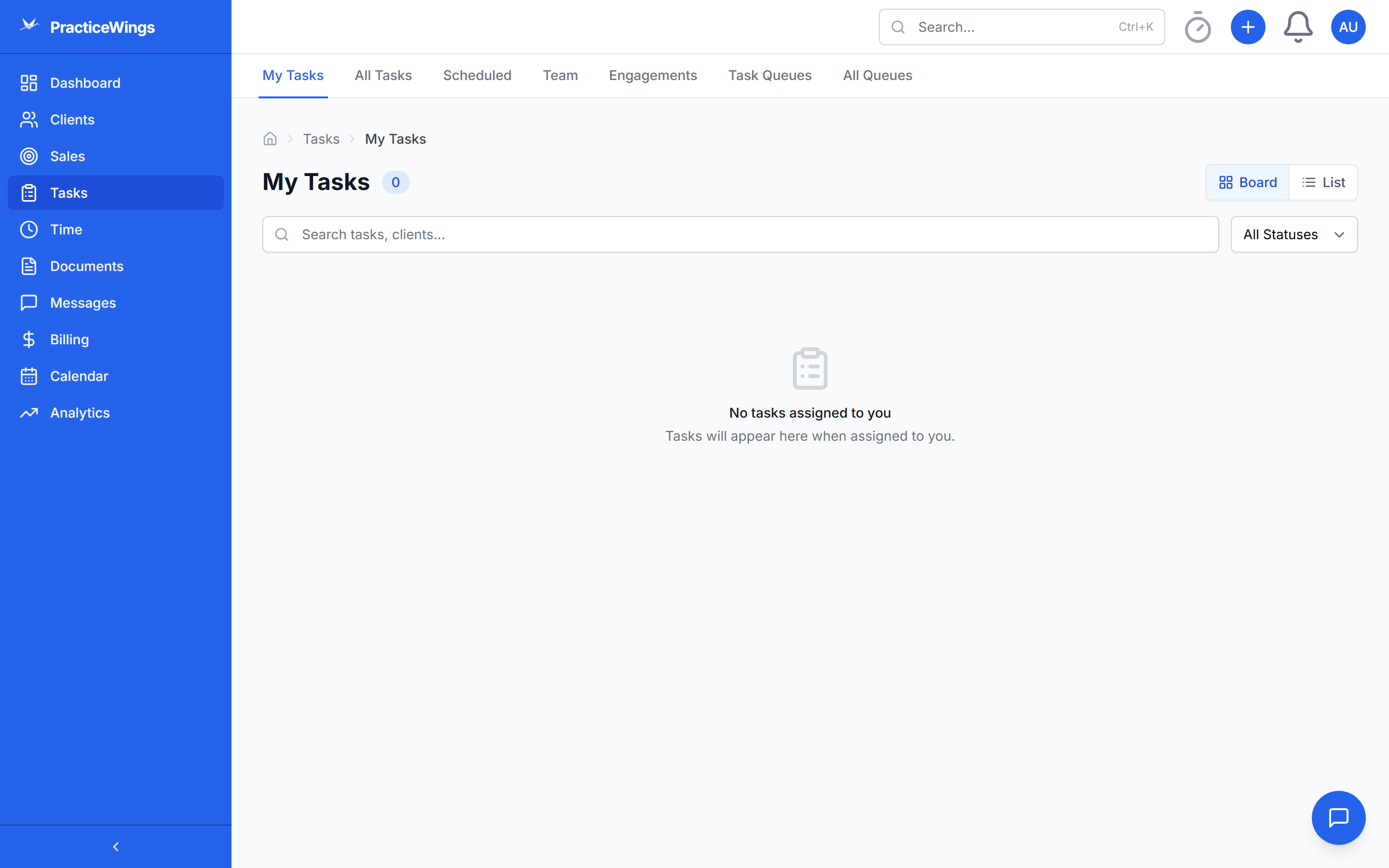 Task management interface